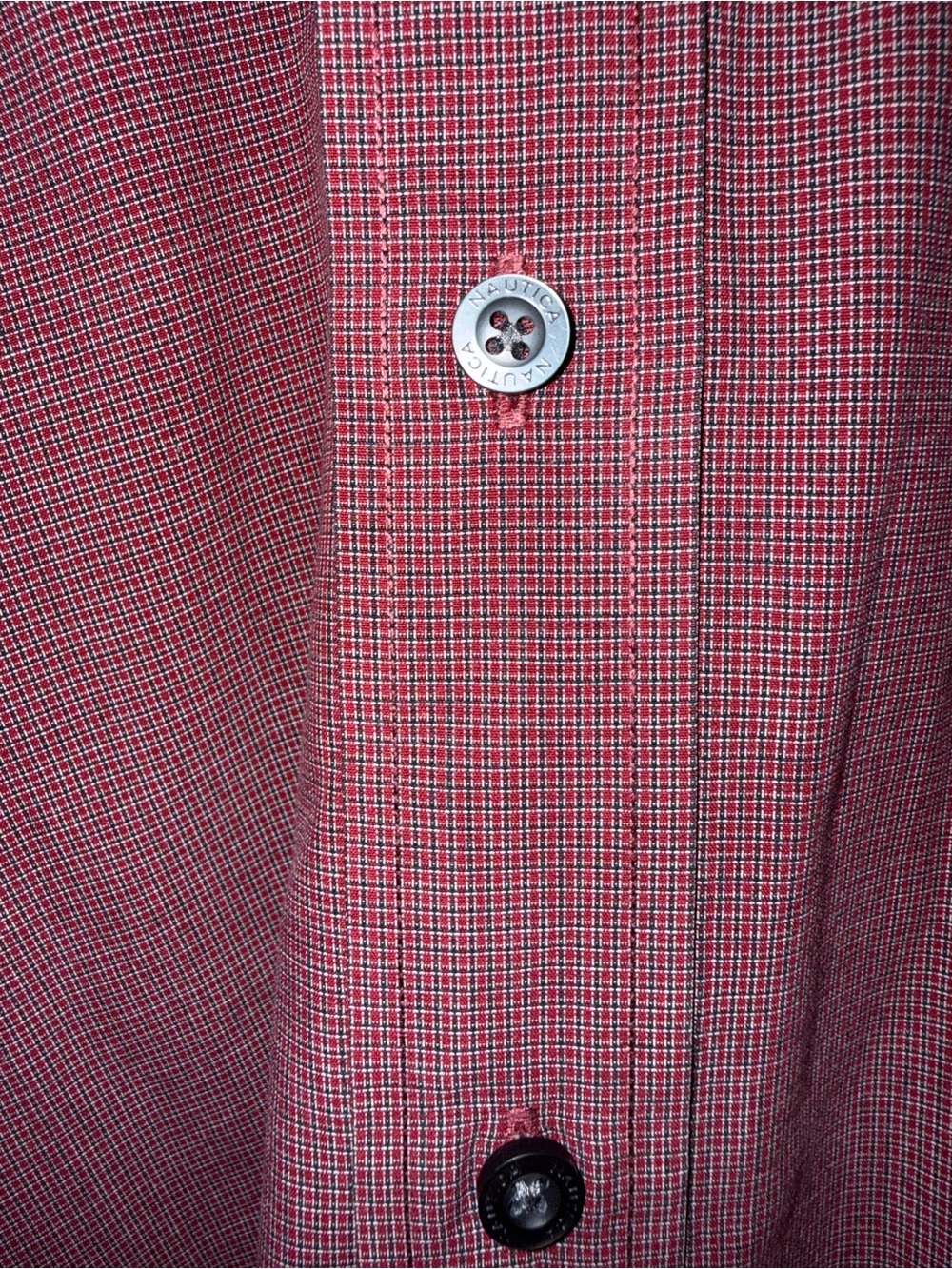 Nautica Men's Long-Sleeve Dress Shirt in Wine - Picture 3 of 7